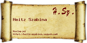 Heitz Szabina névjegykártya
