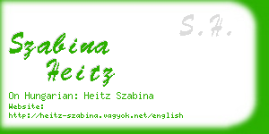 szabina heitz business card